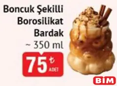 BONCUK ŞEKİLLİ BOROSİLİKAT BARDAK 350 ML fiyat ve kampanya bilgisi